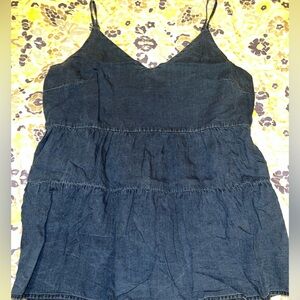 Large Old Navy denim spaghetti strap tank top
